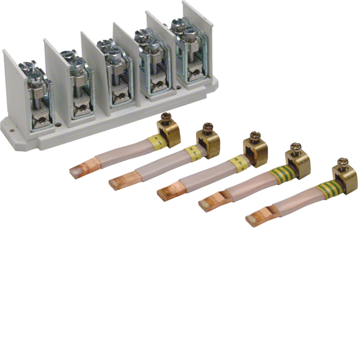 Hager ZM25W Connecting Terminal, 5-Pole